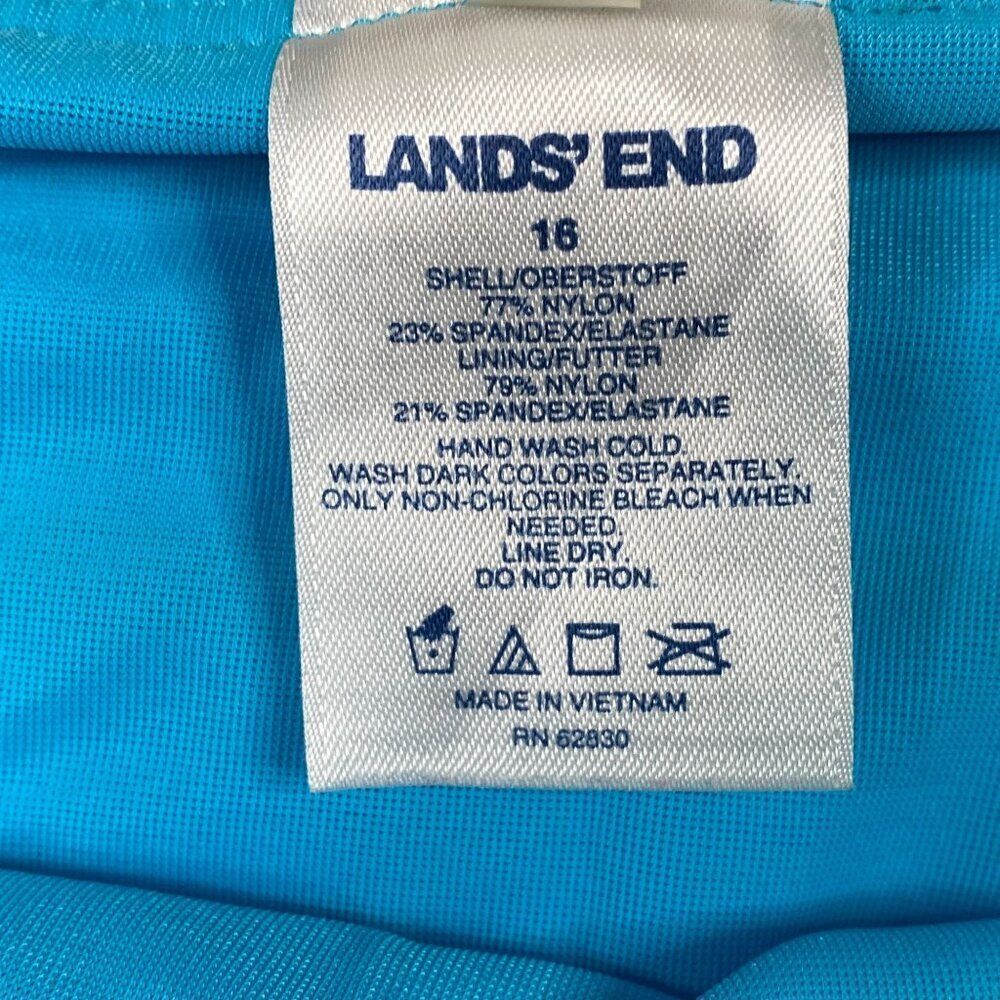 Lands' End Swim Shorts Size 16 Blue - Picture 2 of 3